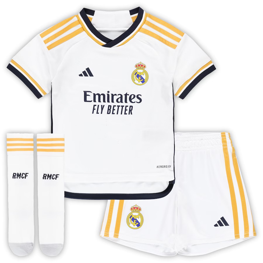 2324-Kids-Kit.jpg 23/24 Kids Real Madrid Home Kit - Image 1