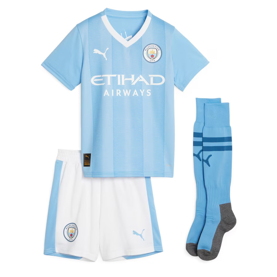 2324-Kids-Manchester-City-Home-Kit.jpg 23/24 Kids Manchester City Home Kit - Image 1