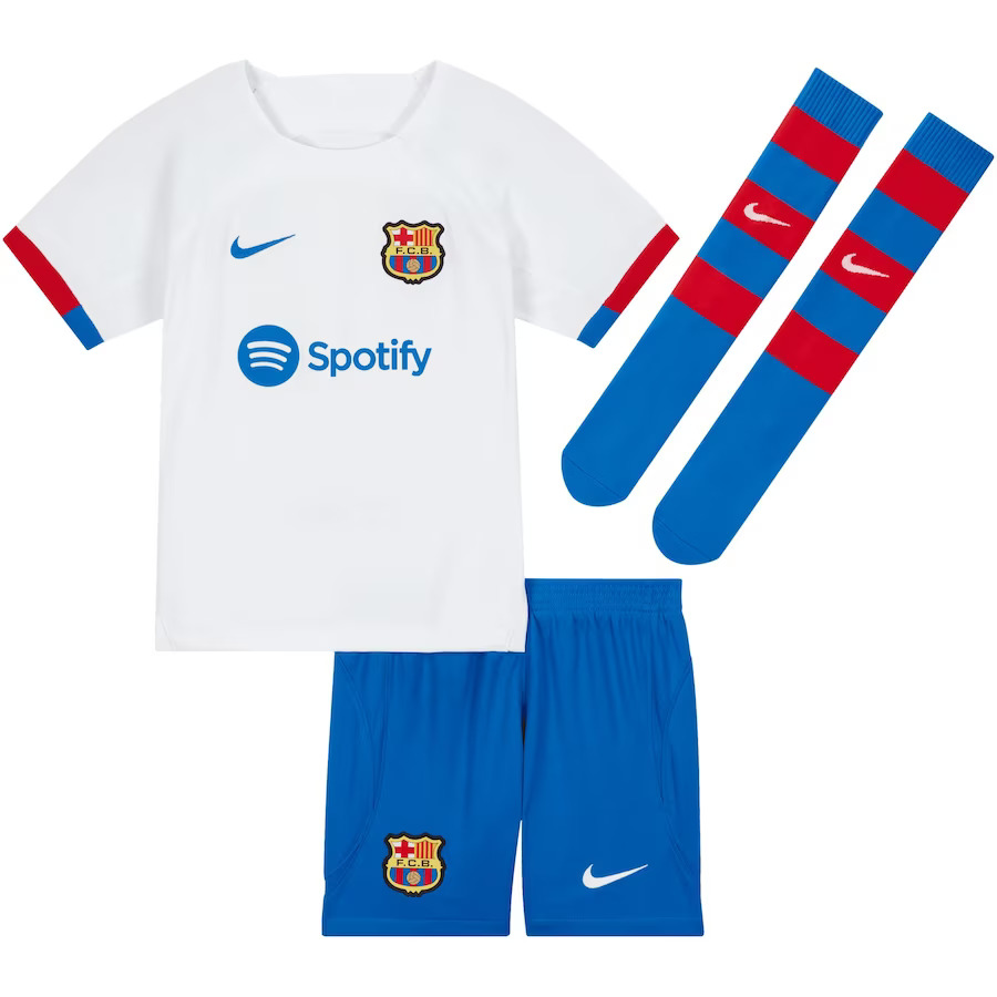 Kids-Barcelona-Away.jpg 23/24 Kids Barcelona Away Kit - Image 1