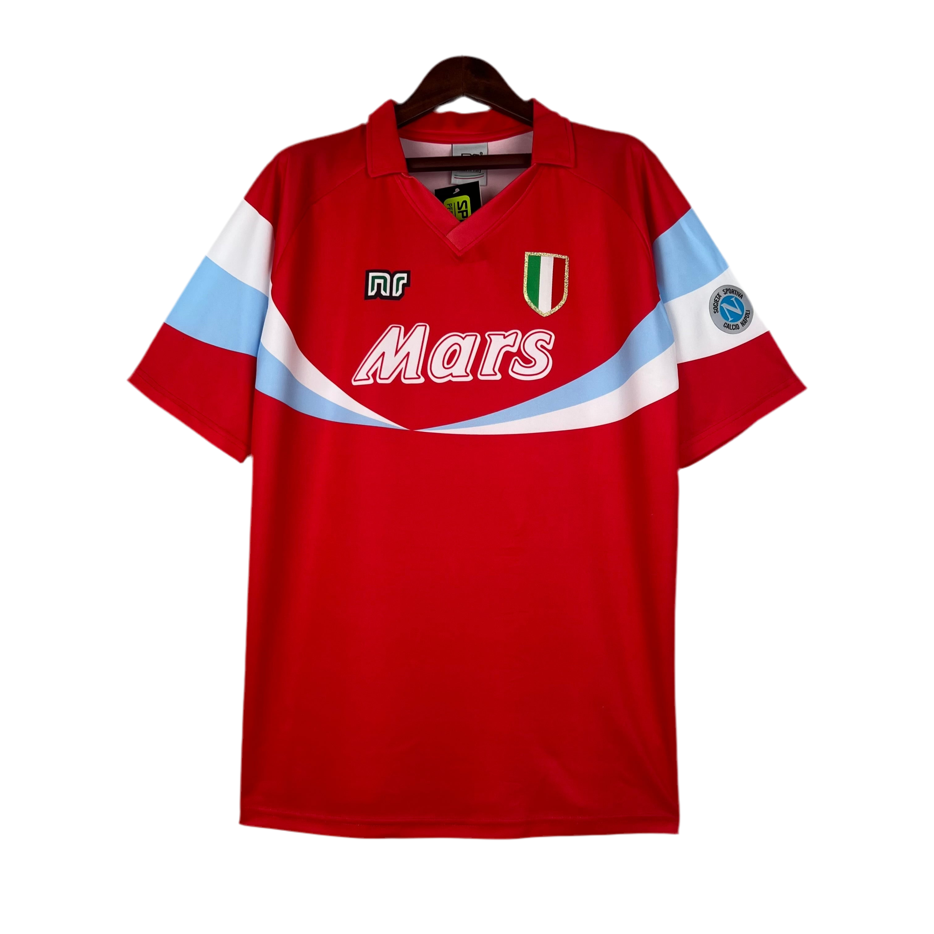 0102272B-F06A-4A27-B289-11DC058C21DA.png Jersey Napoli Retro 1990/1991 - Red - Image 1