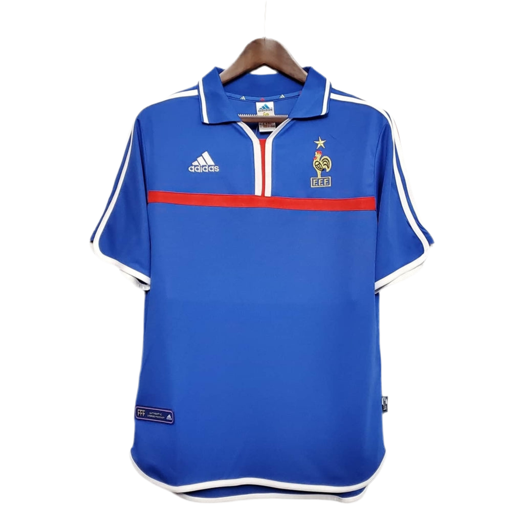 10AF0995-610D-45B9-A7AA-A57D2A03528E.png Jersey France Retro 2000 Blue - Image 1