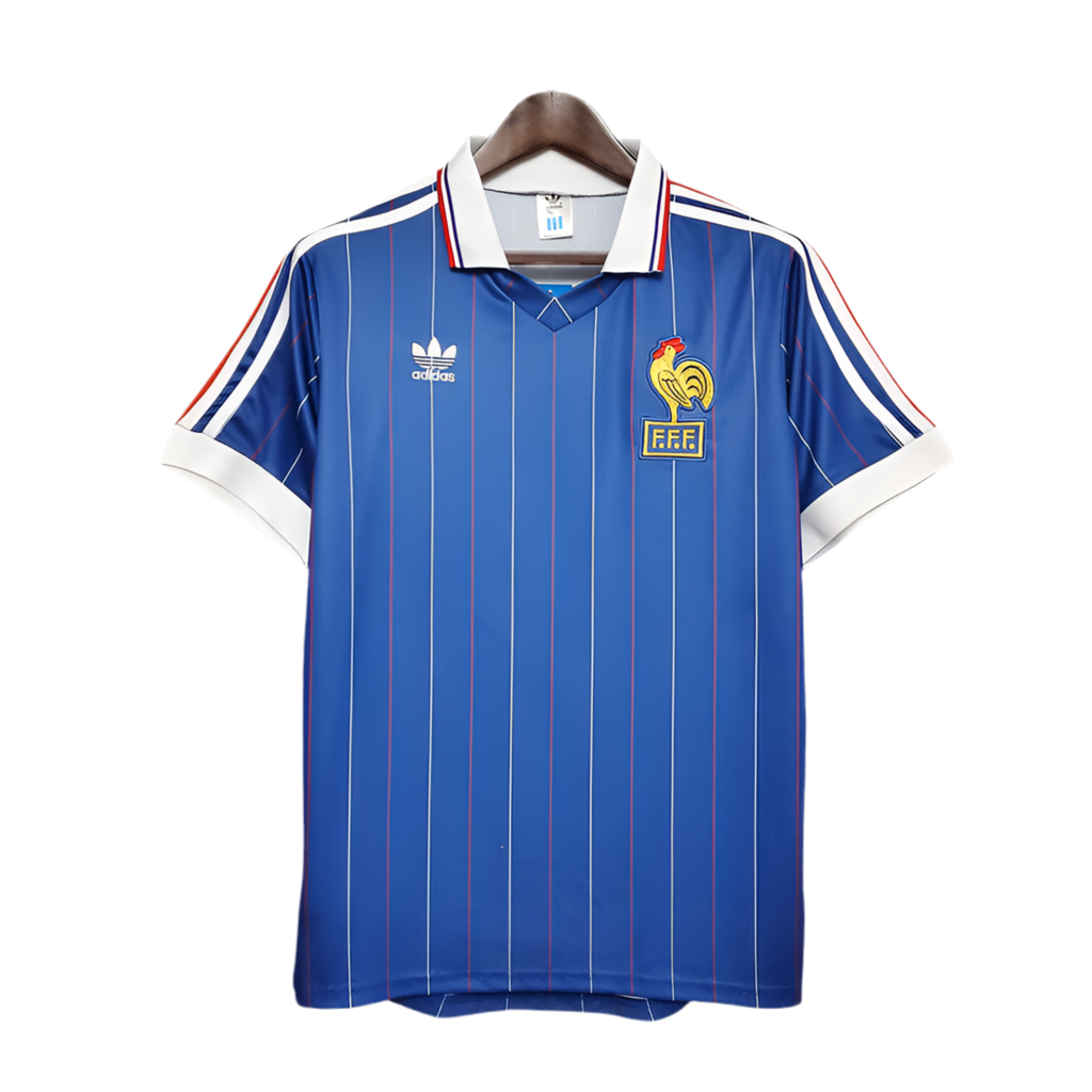 800B4FE6-8B7F-463E-A2EE-7FA6F7BBC864.png Jersey France Retro 1982 - Blue - Image 1