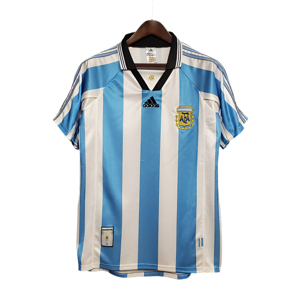 810ABF5E-0E11-4016-9AE3-91C81B8812AD.png Jersey Selection Argentina Retro 1998 Blue and White - Image 1