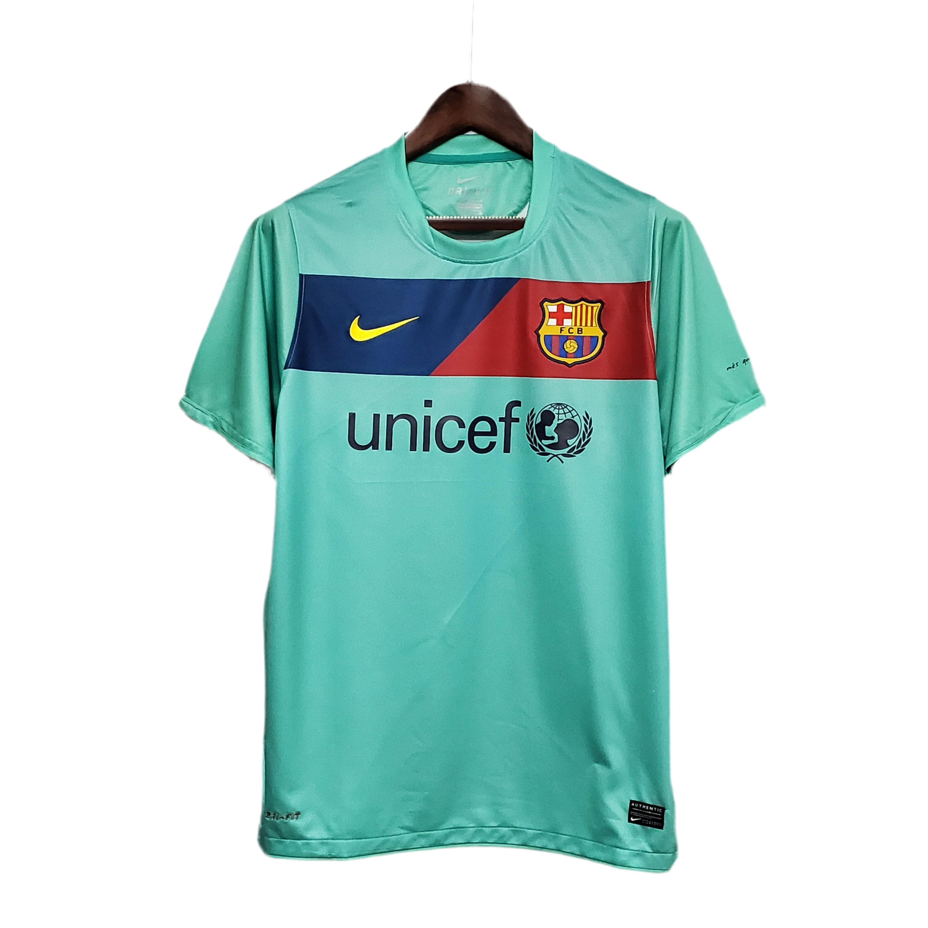 ABC5A4C4-29A4-41A5-BB41-3BCD232FD0F2.png Jersey Barcelona Away 10/11 - Blue and Gren?? - Image 1