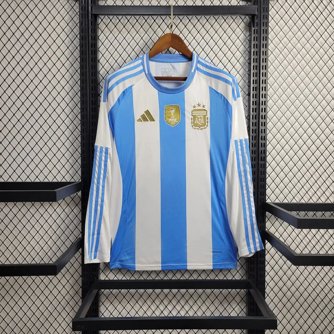 140eba7008fde5ac454d1b3b2c0caf53.jpg 2024 Argentina Home Jersey Long Sleeve - Image 1