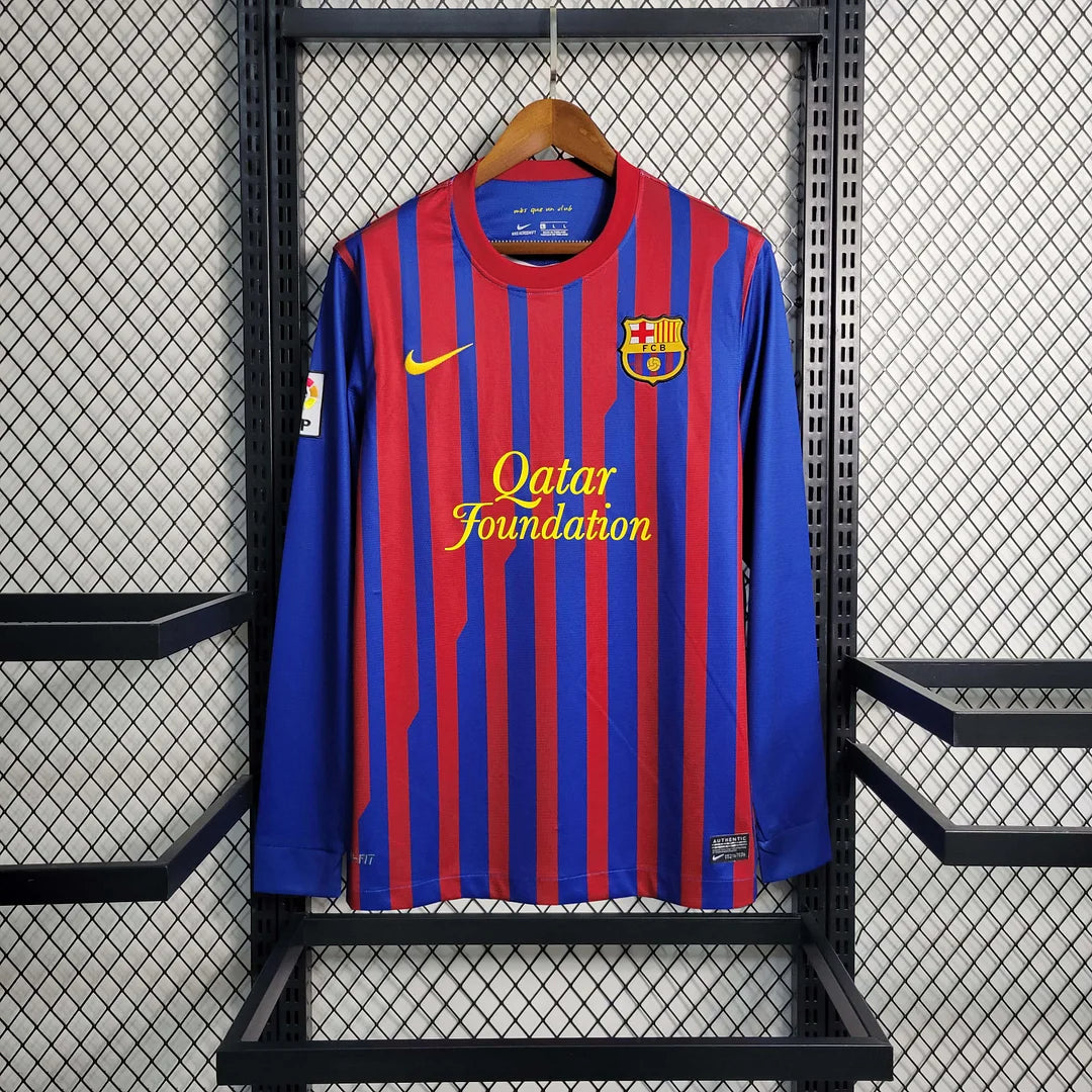 1730dca4967c0dc1e1a986e334fc82f3.jpg 2011-2012 Retro Barcelona Home Jersey Long Sleeve - Image 1
