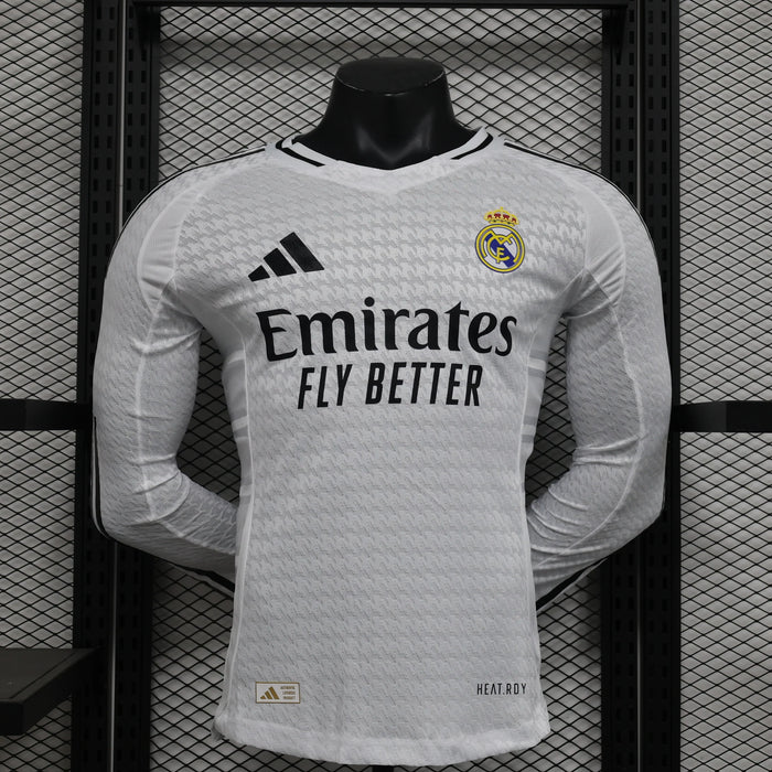 1_d309cdf7-1677-44b6-80bc-6e213f8f080d.jpg Real Madrid 2024/2025 Home Kit Long Sleeve - Image 1