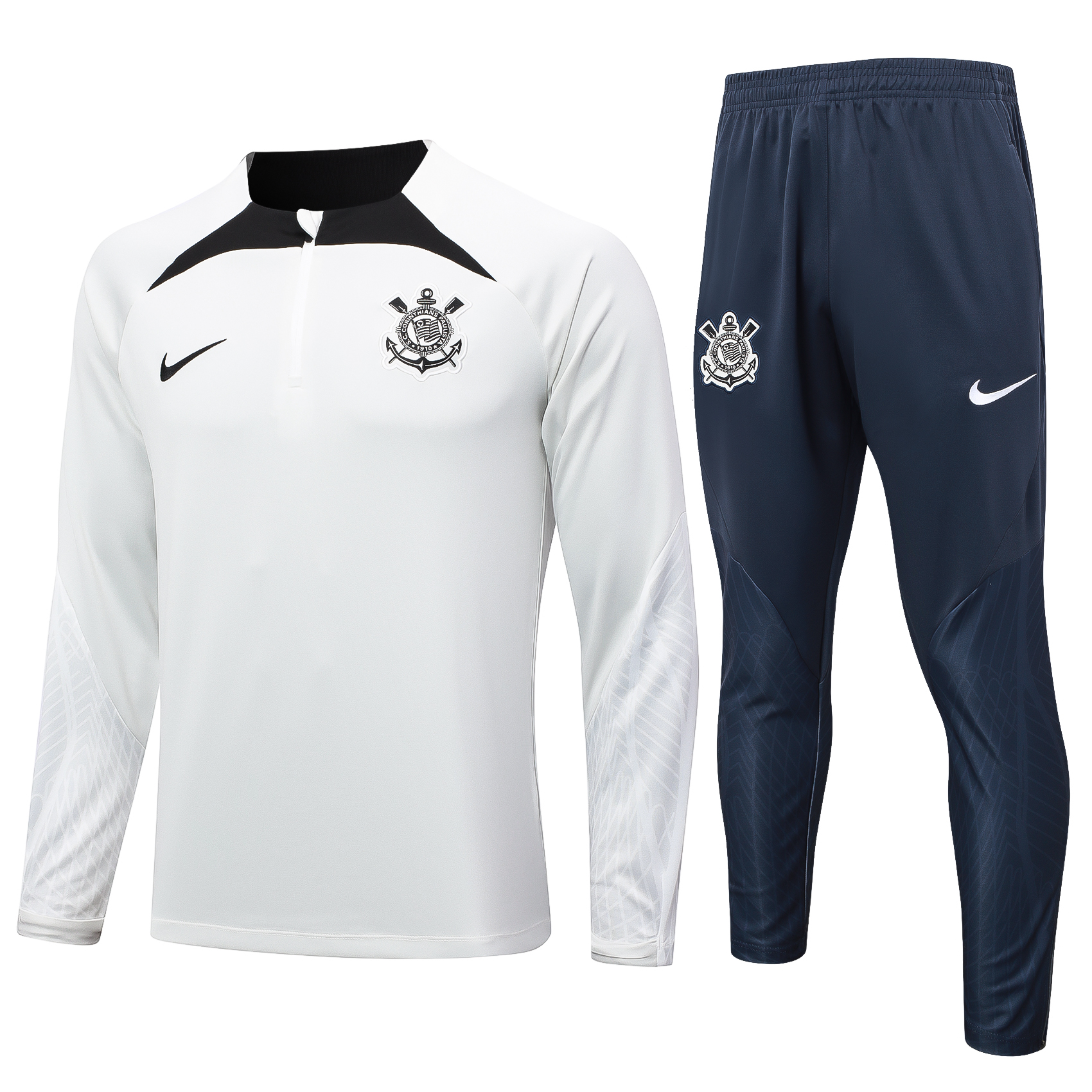 2425半拉科林蒂安浅灰色.jpg Corinthians Training suit 2024/2025 - Image 1