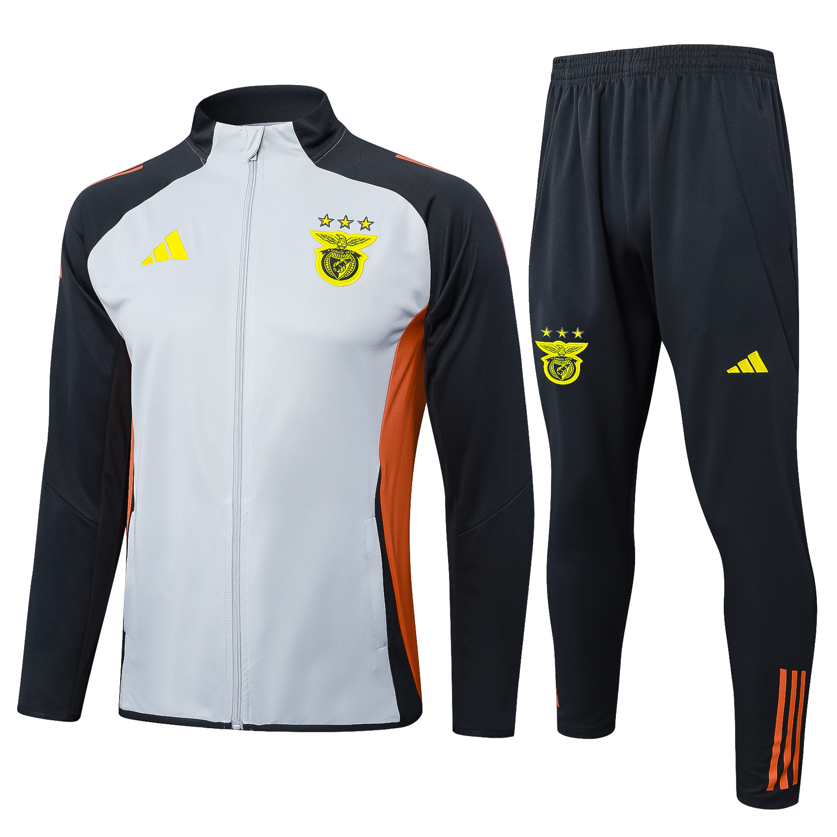 2425长拉本菲卡灰色.jpg Benfica Jacket Suit 2024/2025 - Image 1