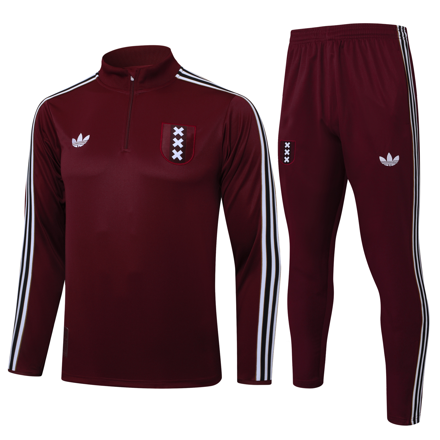 2526半拉阿贾克斯深枣红复古版.jpg Retro Ajax Training Suit 2025/2026 - Image 1