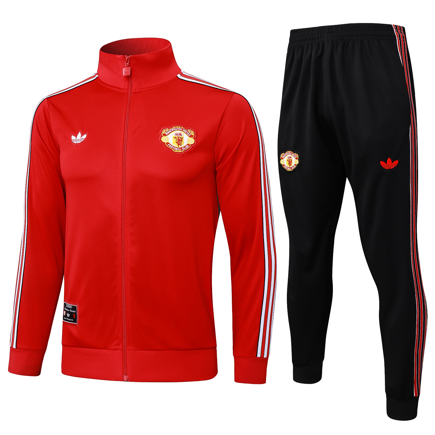 2526长拉曼联红色复古版大小.jpg Retro Manchester United Jacket Suit 2025/2026 - Image 1
