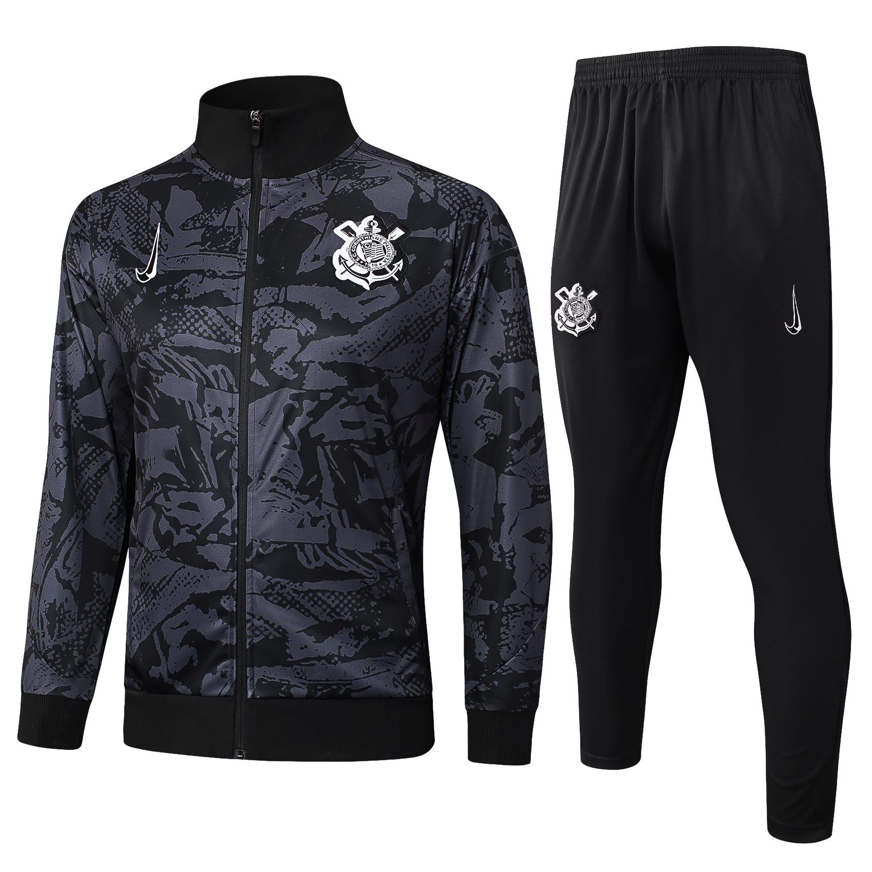 2526长拉科林蒂安黑色喷墨.jpg Corinthians Jacket suit 2025/2026 - Image 1