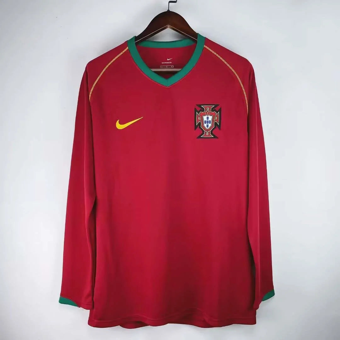 281f78cc5ce414cd7c0793d93eab5c22.jpg 2006 Retro Portugal Home Jersey Long Sleeve - Image 1