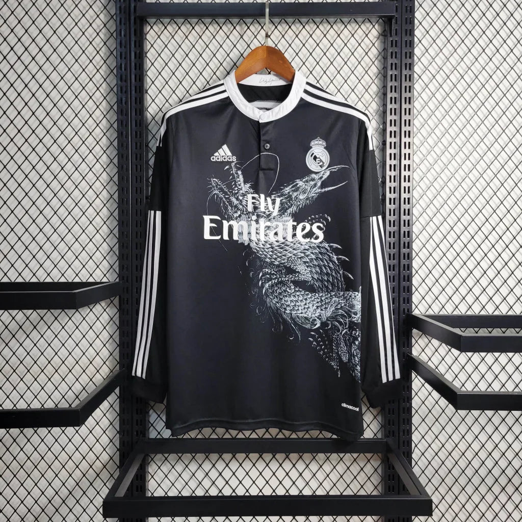 29cad298f5524193fb9ed4af2cd10831.jpg Real Madrid Retro 2014-2015 Third Kit Long Sleeve - Image 1