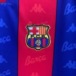 1995-1997 Retro Barcelona Home Jersey Long Sleeve - Image 5