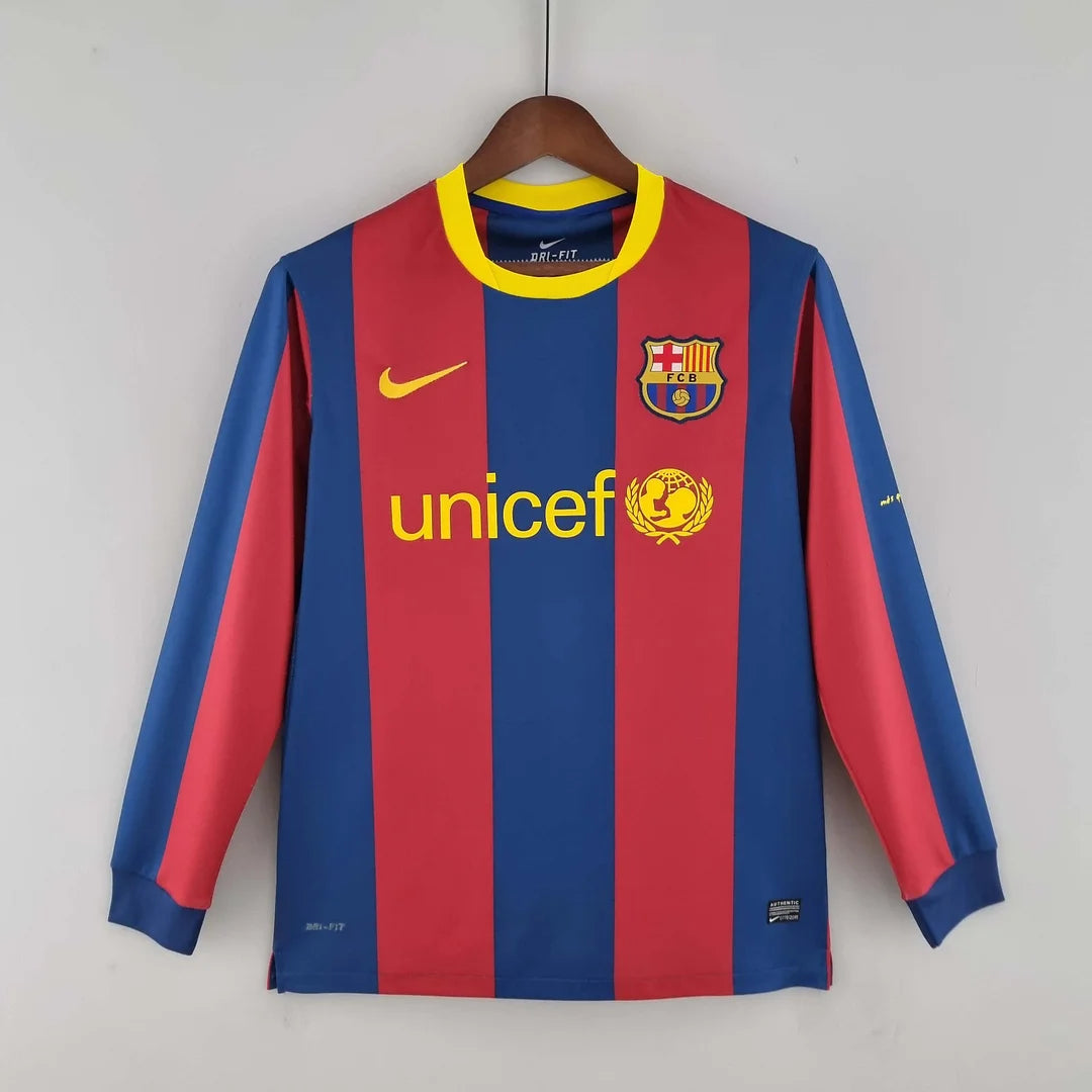 4e91a9595ce88f95e145e1df5197ec7a.jpg 2010-2011 Retro Barcelona Home Jersey Long Sleeve - Image 1