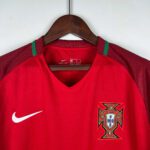 2016 Retro Portugal Home Jersey Long Sleeve - Image 3