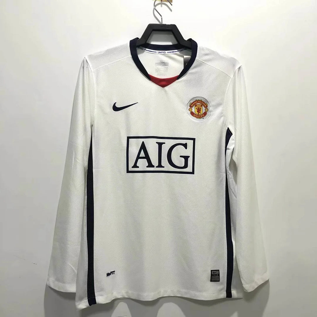 974cc8a2b1811f19f7a13f8977691ac1.jpg 2008/2009 Retro Manchester United Away Jersey Long Sleeve - Image 1