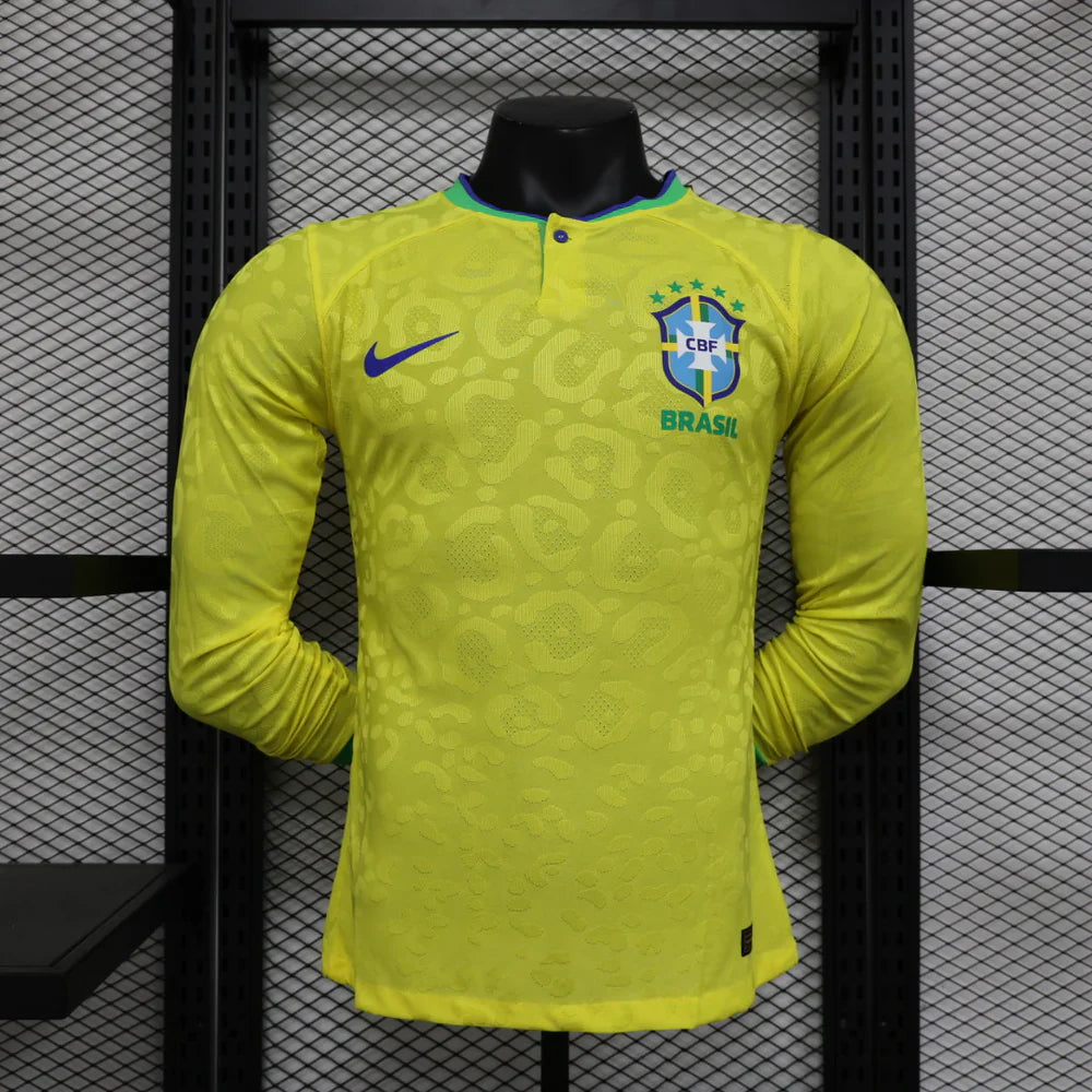 IMG_1586_1.jpg Brazil 2023/2024 Home Kit Long Sleeve - Image 1