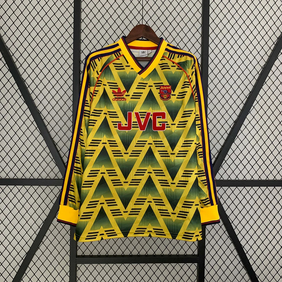d5fc69cf3aee9a1660f1ebfb87eaba32.jpg 1991-1993 Retro Arsenal Away Jersey Long Sleeve - Image 1
