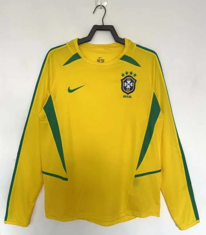 d98ed88a082d42d6ff310c73c36f4741.jpg 2002 Retro Brazil Home Jersey Long Sleeve - Image 1