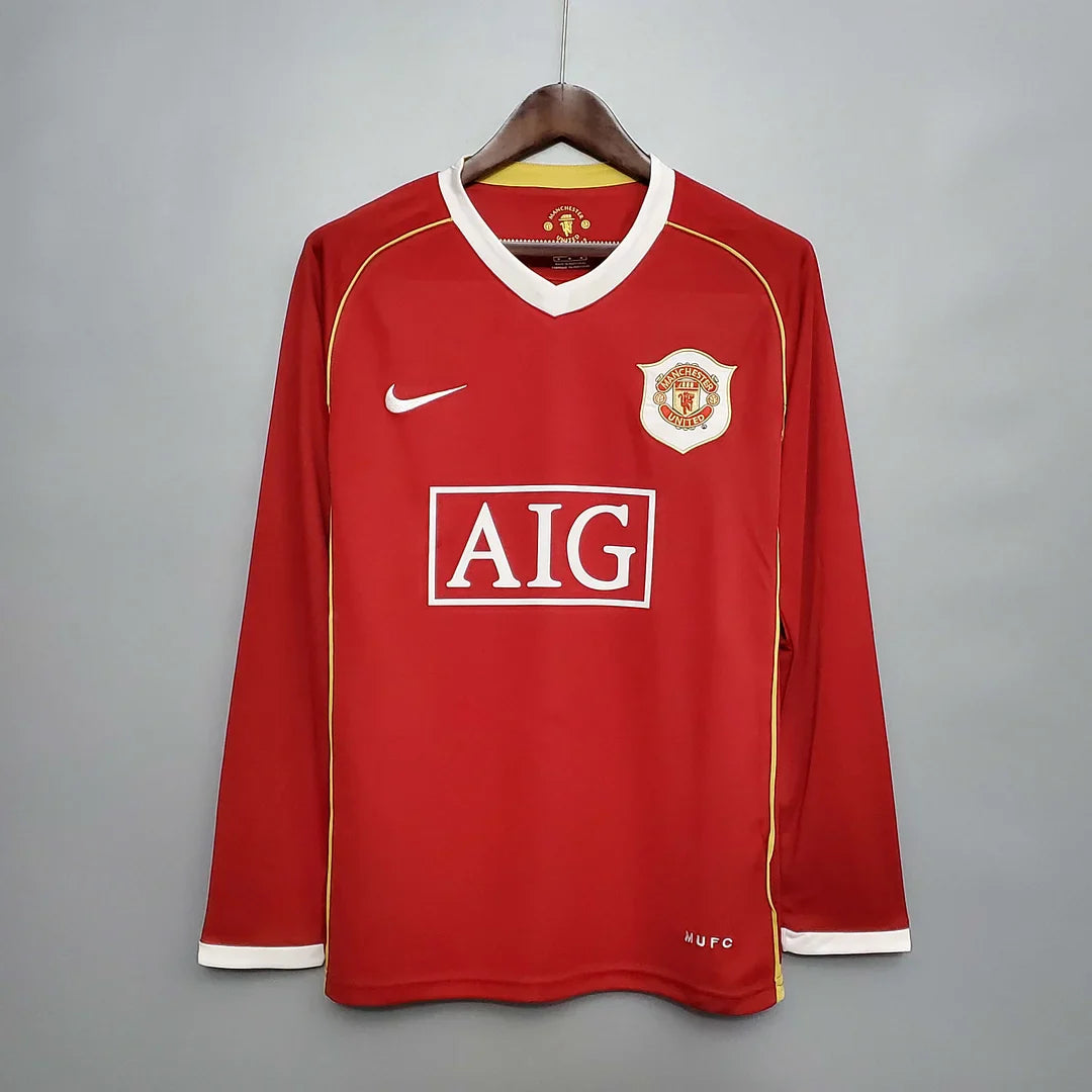 f168c19df539ece5b6cb1f2a7986dcef.jpg 2006/2007 Retro Manchester United Home Long Sleeve - Image 1