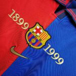 1999-2000 Retro Barcelona 100th Anniversary Home Jersey Long Sleeve - Image 4