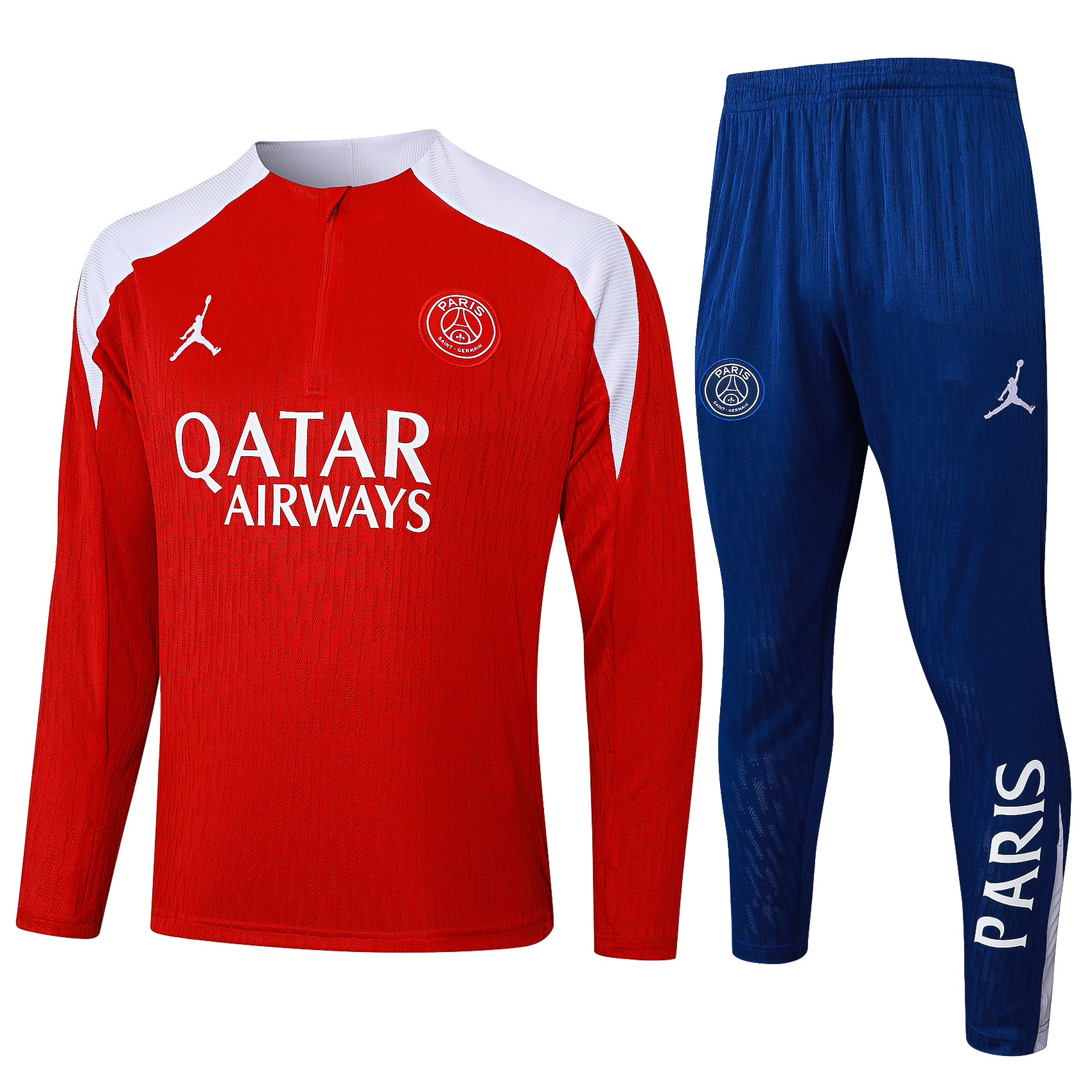 半拉乔丹巴黎红色球员版大小.jpg Paris Saint-Germain Kids Training Suit 2025/2026 Jordan - Image 1