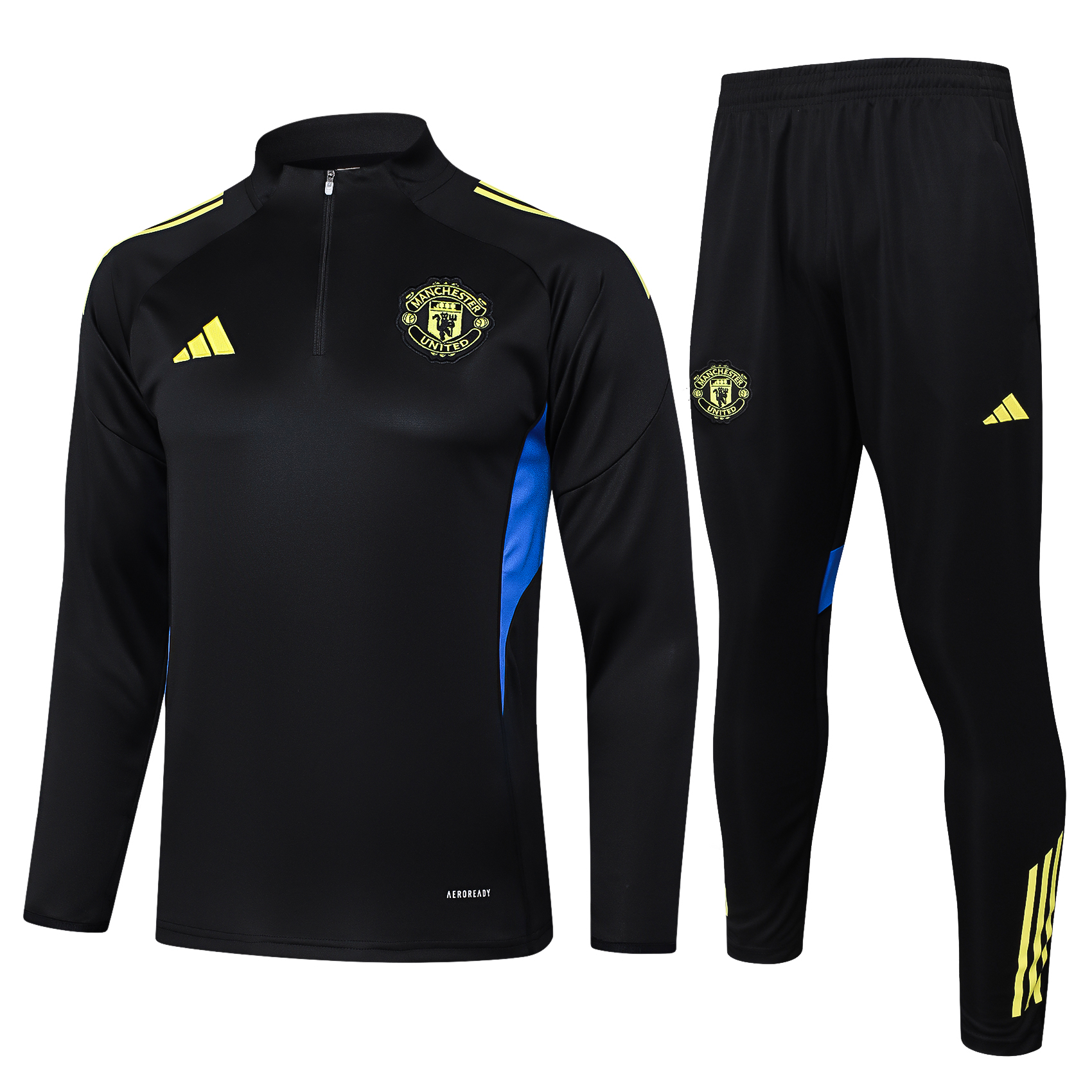 半拉曼联黑色.jpg Manchester United Training Suit 2025/2026 - Image 1