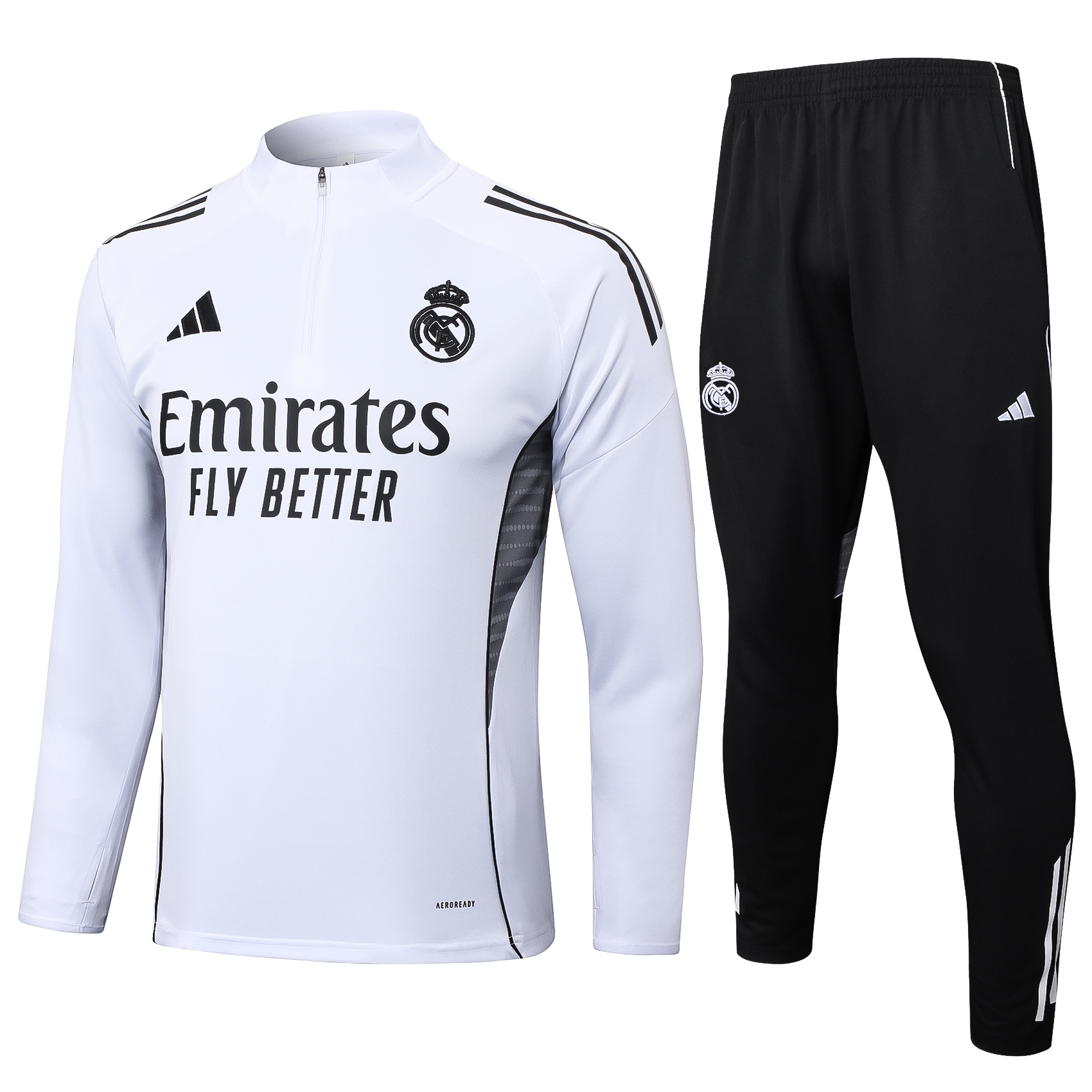 半拉皇马白色大小.jpg Real Madrid Training Suit Set 2025/2026 - Image 1