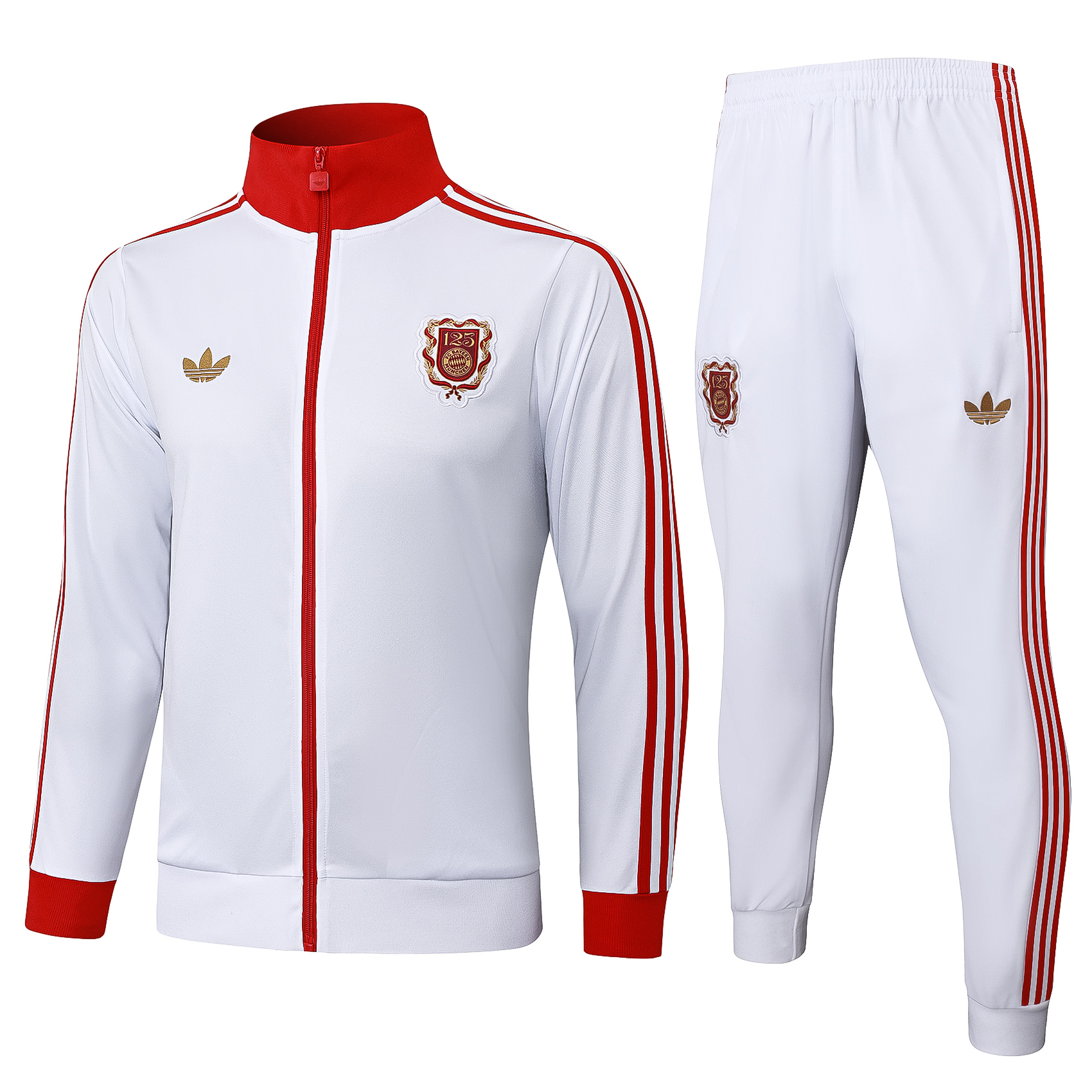 长拉拜仁白色125周年版大小.jpg Bayern Munchen 125th Anniversary Edition Jacket Suit - Image 1