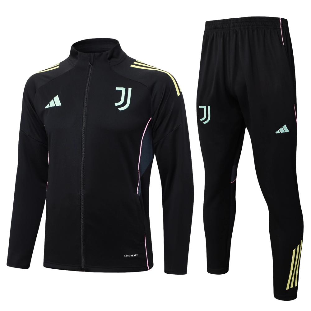 01b9b251a59e7d06a27b4f36269d95e9-1-111-1.webp Juventus Training Kit (jacket+Pants) Black 2025-26 - Image 1