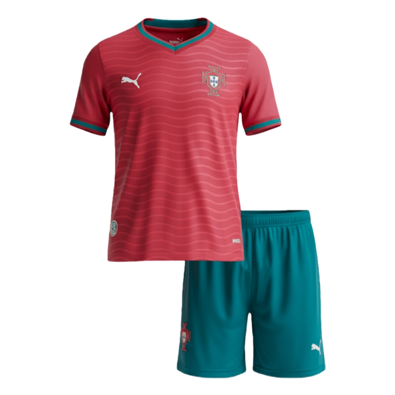 10-09474461f6.webp 2026 Portugal World cup Home Soccer Shirt Kit jersey+Shorts - Image 1