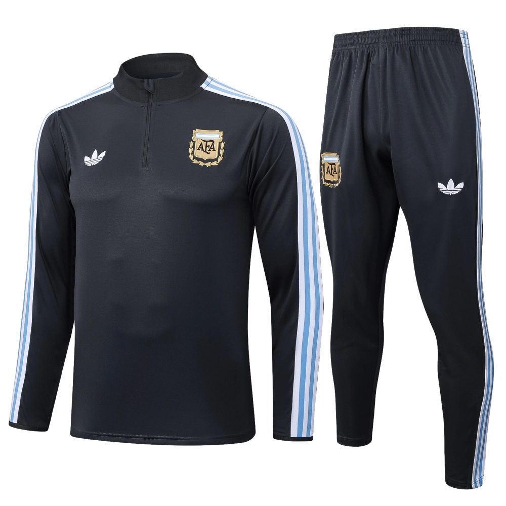 21754323882000-161849bc2d-8.webp 2025-26 Argentina Football jersey Training Kit (Sweatshirt+Pants) Deep Grey - Image 1