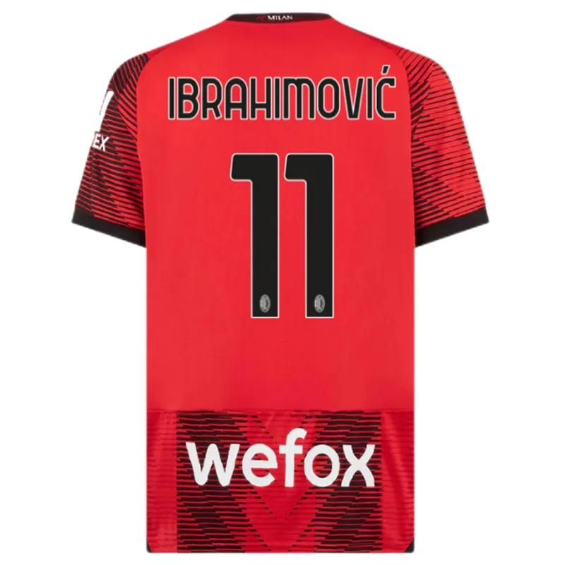 24fb92bd2a.webp 23-24 AC Milan Ibrahimović #11 Jersey Home - Image 1