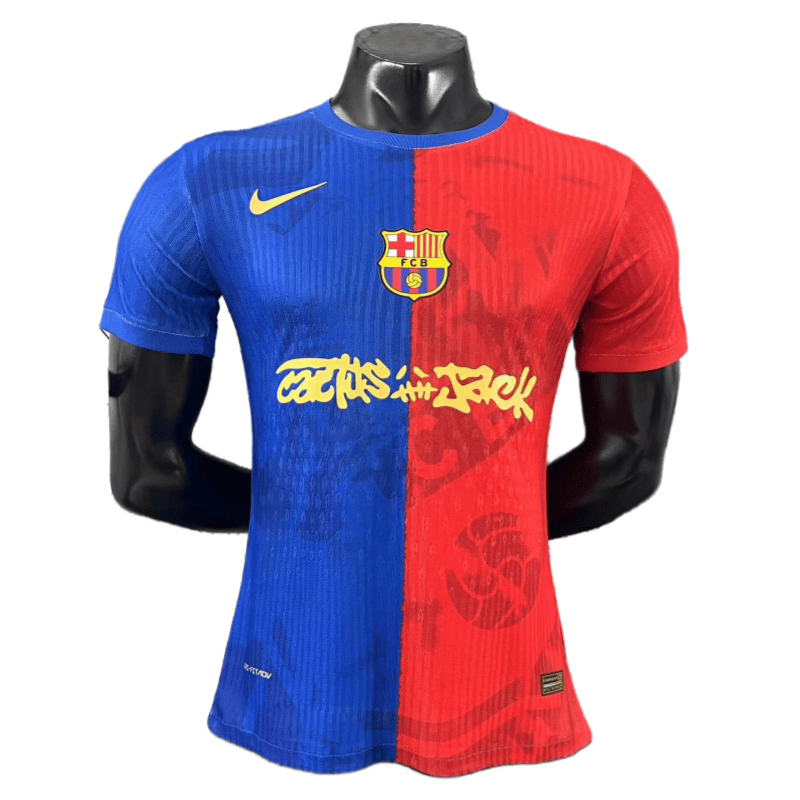 3CB38A63-5E51-D802-5404-0A224D410719.png Barcelona X Travis Special Edition Football Shirt 25-26 - Image 1