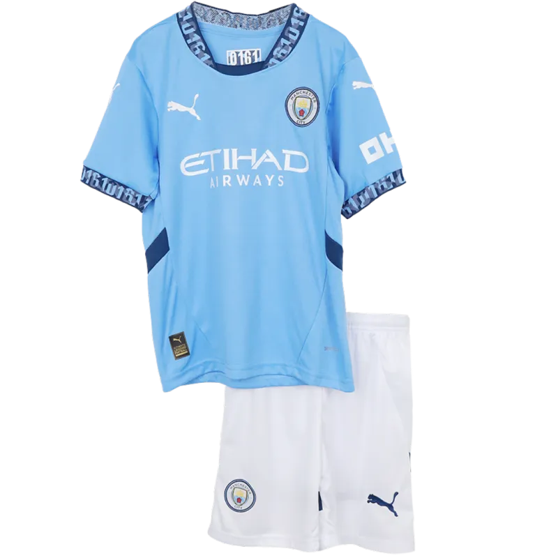 3fde1c20fb.webp Kids Manchester City Home Jersey Kit Youth Apparels 2024/25 - Image 1
