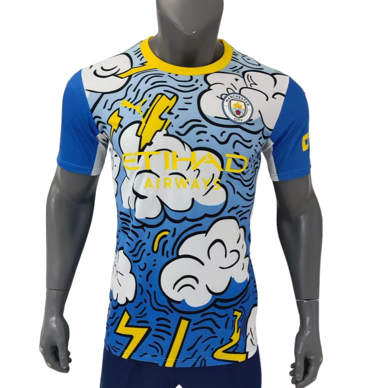 4213744b5b.webp Manchester City Blue and White Concept Version Football Jersey 2025/2026 Player Version - Image 1