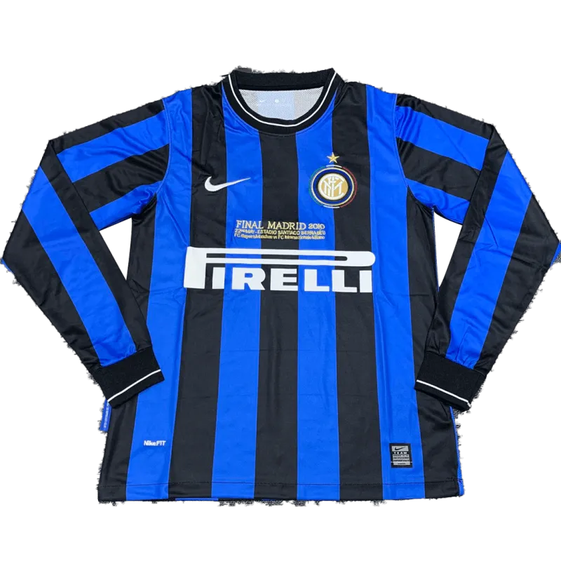 4b6934b845.webp 09-10 Inter Milan UCL Final Retro Home Long Sleeve Jersey - Image 1