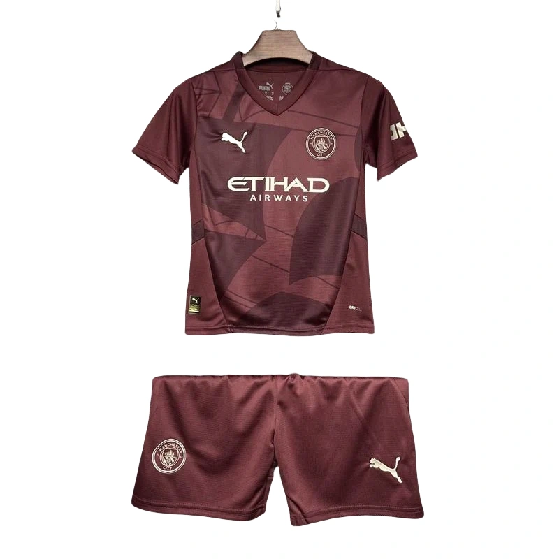 65a06e45a3.webp 24-25 Manchester City Third Away Kids Kit Jersey+Shorts - Image 1