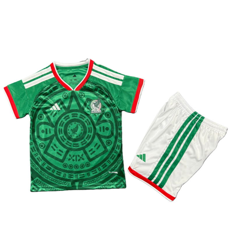 66eaf11b.png Mexico World Cup Kids Home Football jersey Kit 2025-26 - Image 1