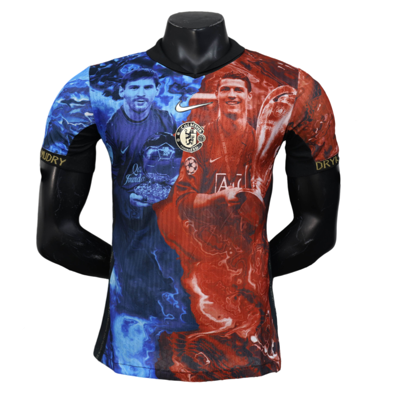 88956d8407.png Manchester United Chelsea Messi Ronaldo Joint Commemorative Shirt 25-26 - Image 1