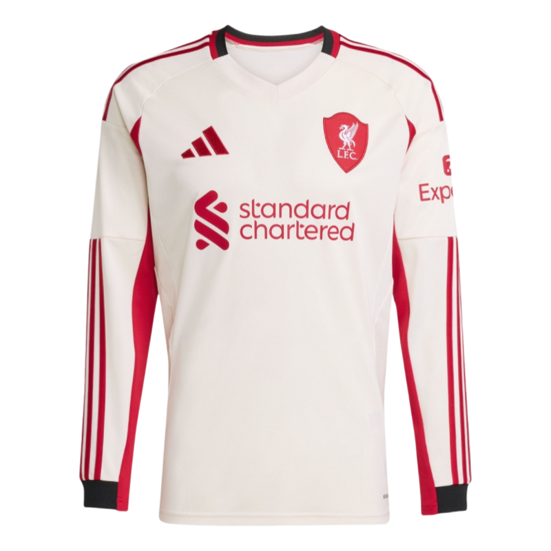 8D42E88E-4424-DE67-6BA3-DAFEB3CAB64C.png Liverpool away Long Sleeve football jersey 25-26 Fan version - Image 1