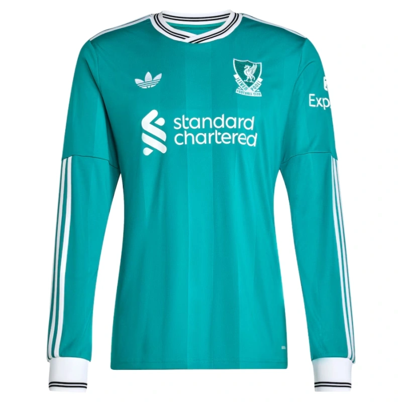 DED89CD9-A87F-30CC-24C5-F800A7921B77.webp Liverpool Long Sleeve Third away green football jersey 2025-26 Fan version - Image 1