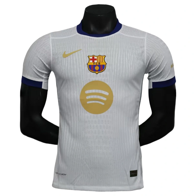 EBCB5751-1757-DF9F-7766-C09E0C6DCD6C.webp 2025-26 Barcelona Home Player Version Shirt White Jersey Without Spofity Text - Image 1