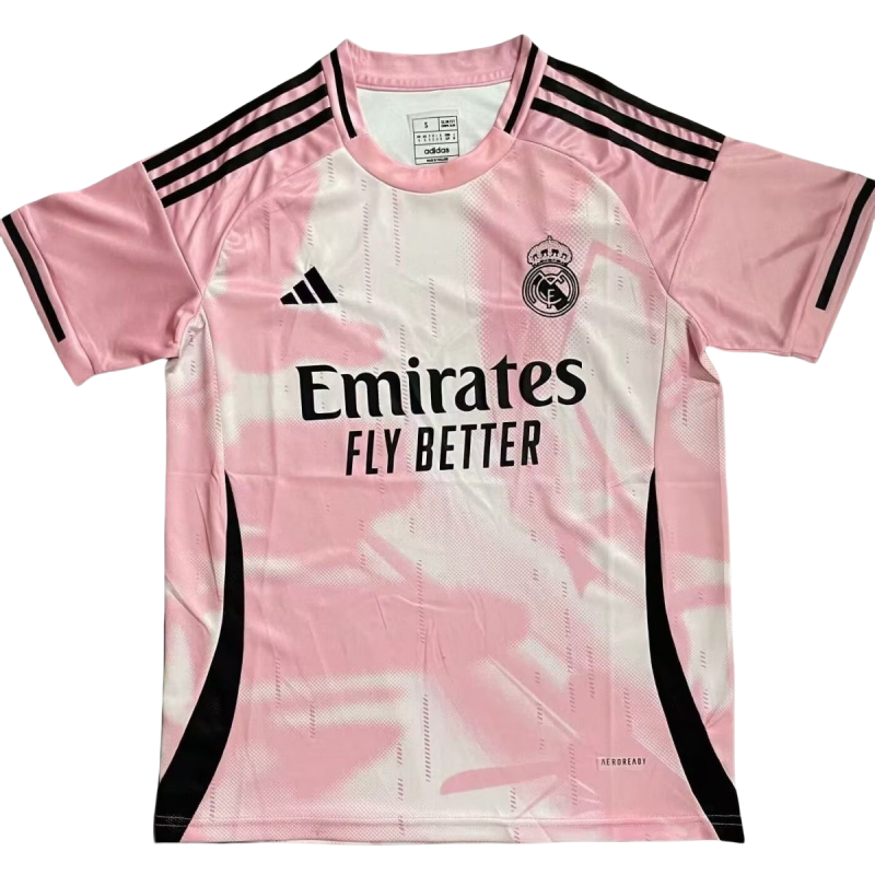 F6B06594-01C5-B958-D57A-204C6A46241E.png Real Madrid 24-25 pink pre match training uniform football jersey-Fan - Image 1