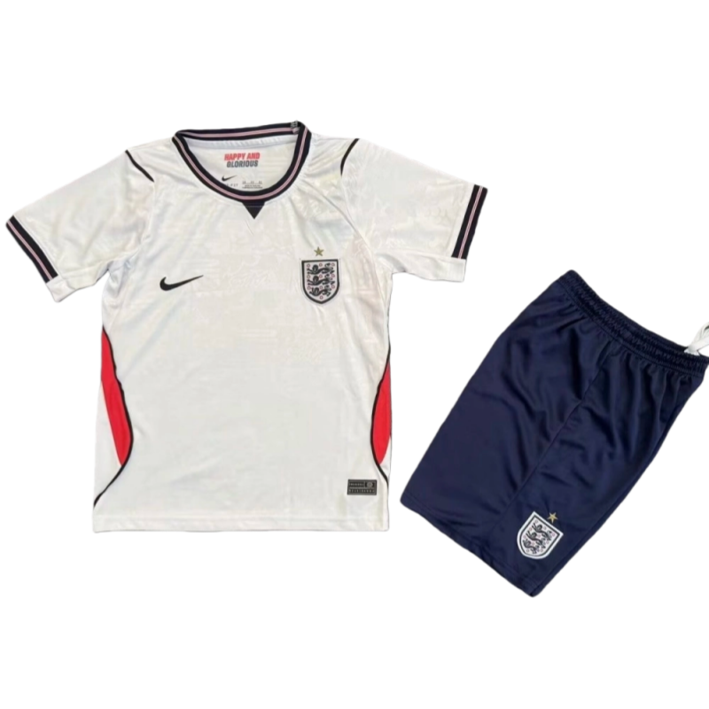 IMG9083-1508558f75-1.png 2026 England World Cup Home Kids Soccer jersey Kit jersey+Shorts Fan Version - Image 1