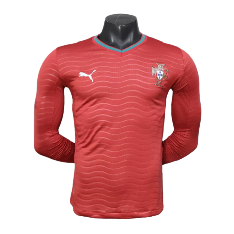 a0574087-13-1.png 2026 Portugal World Cup Home Long Sleeve Football jersey Player version - Image 1
