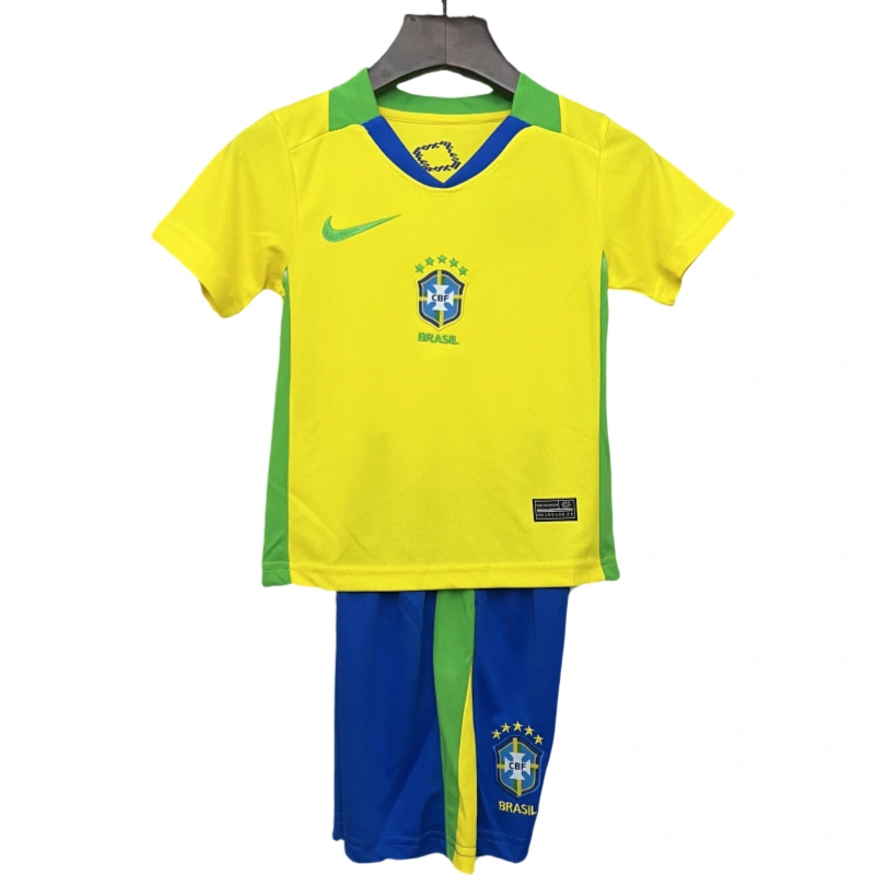 eaa39a68.webp 2025 Brazil Home Kids Football jersey Kits Fan edition - Image 1